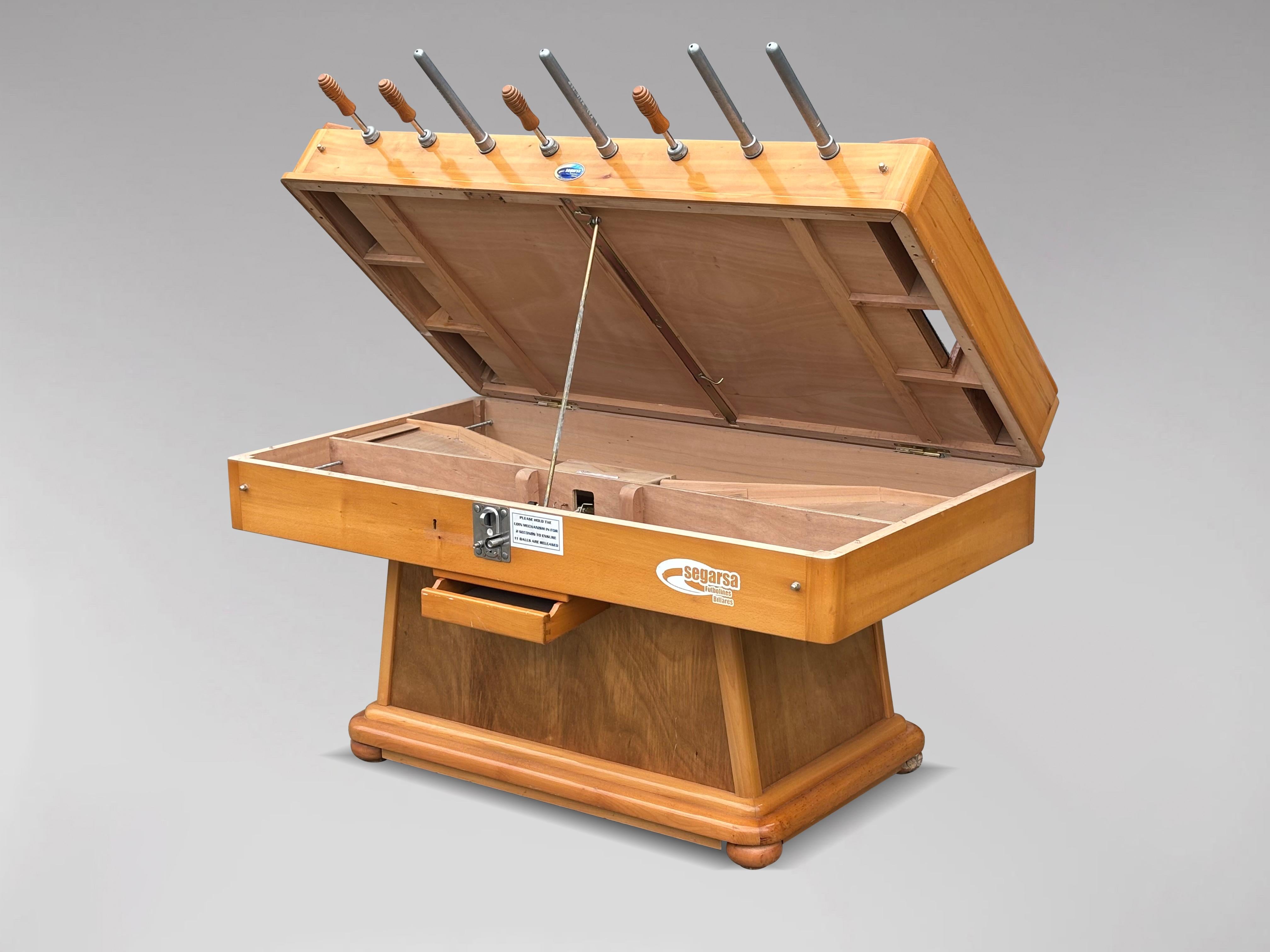 Hand-Crafted Stunning Quality 1980s Spanish Foosball Kicker Table For Sale