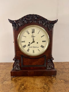 Stunning quality antique 19th century mahogany bracket clock