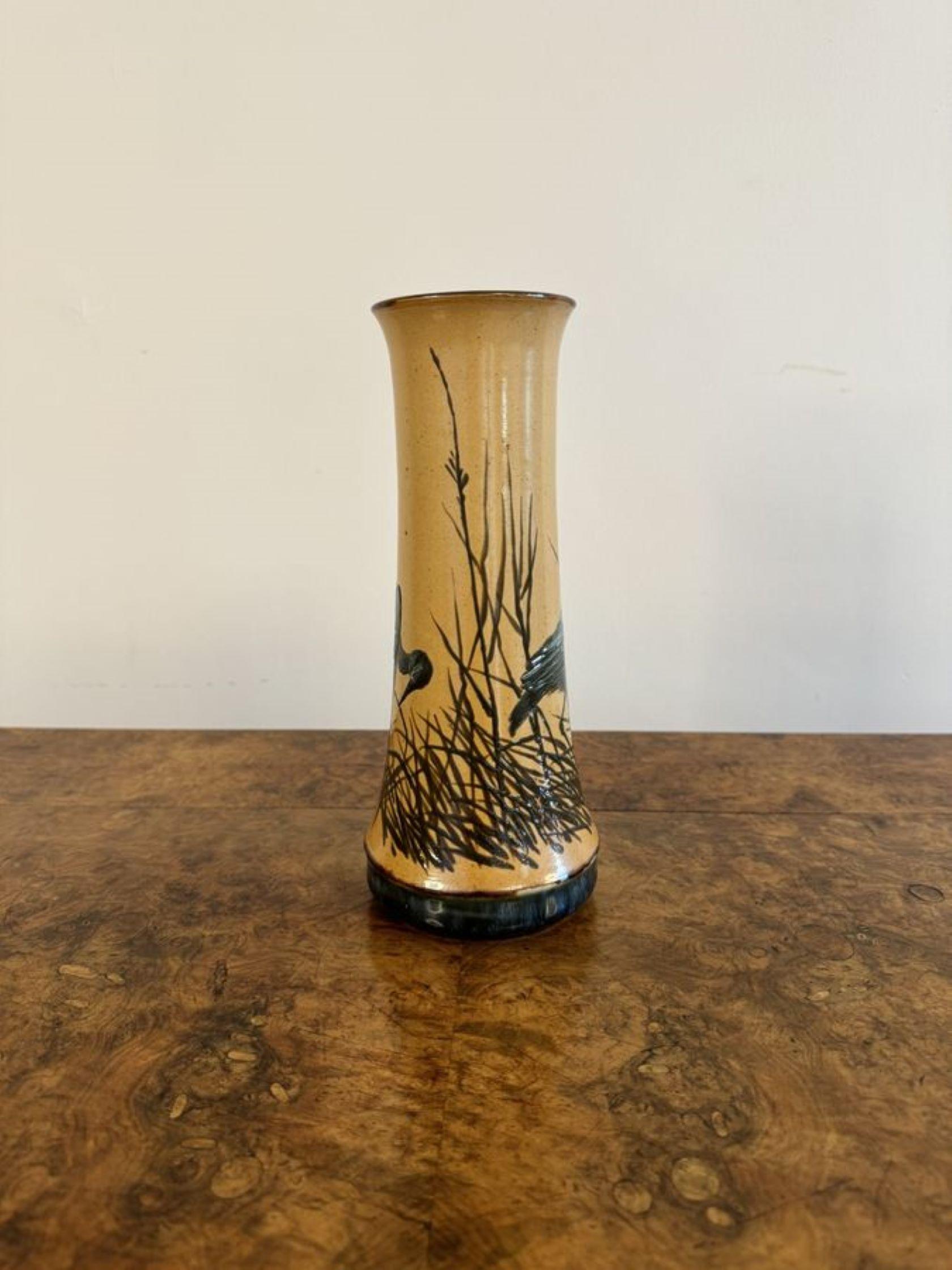 Stunning quality antique Doulton vase by Florence E Barlow For Sale 1