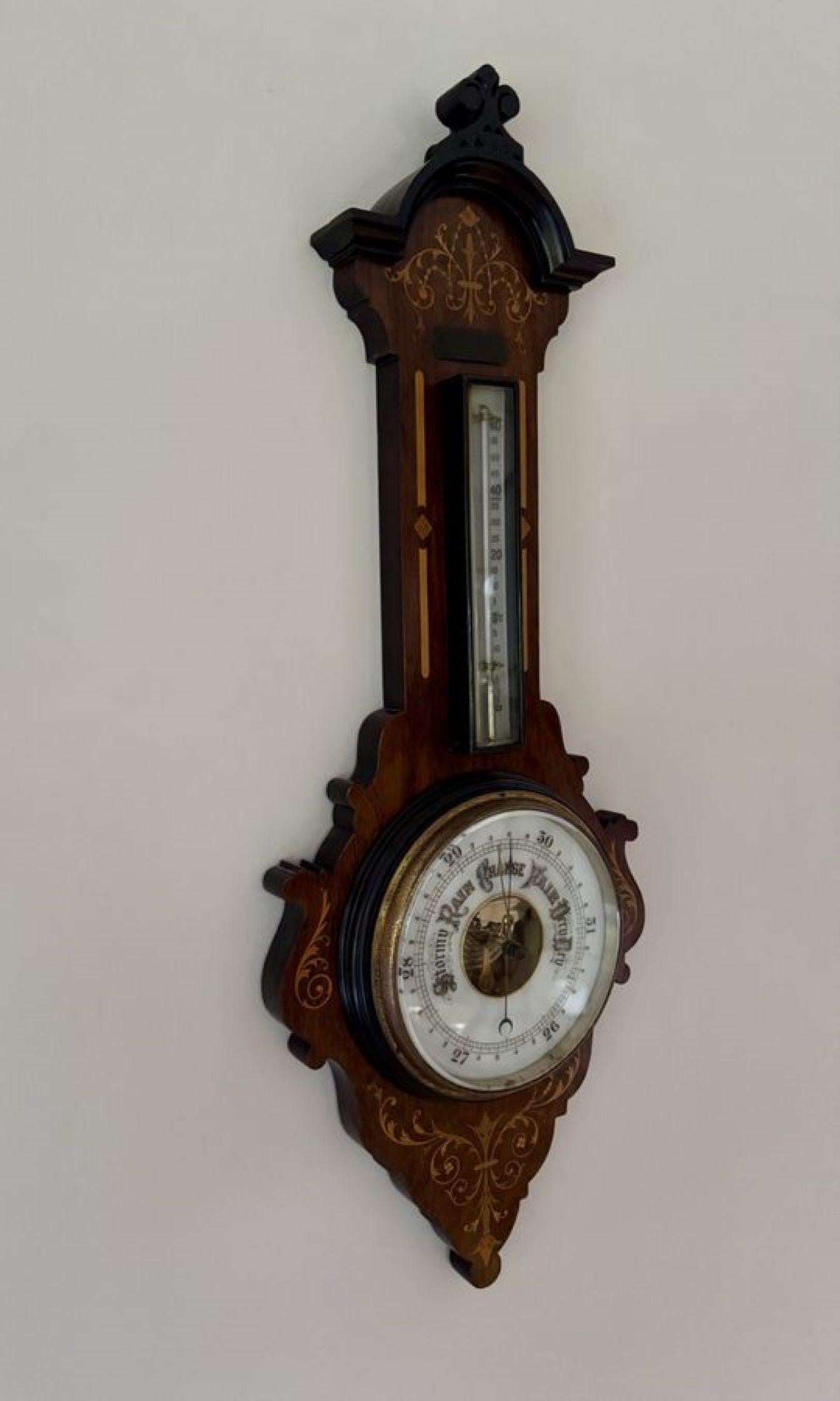 Barómetro banjo eduardiano antiguo de impresionante calidad Latón en venta