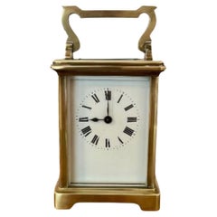 Stunning quality antique Edwardian brass carriage clock