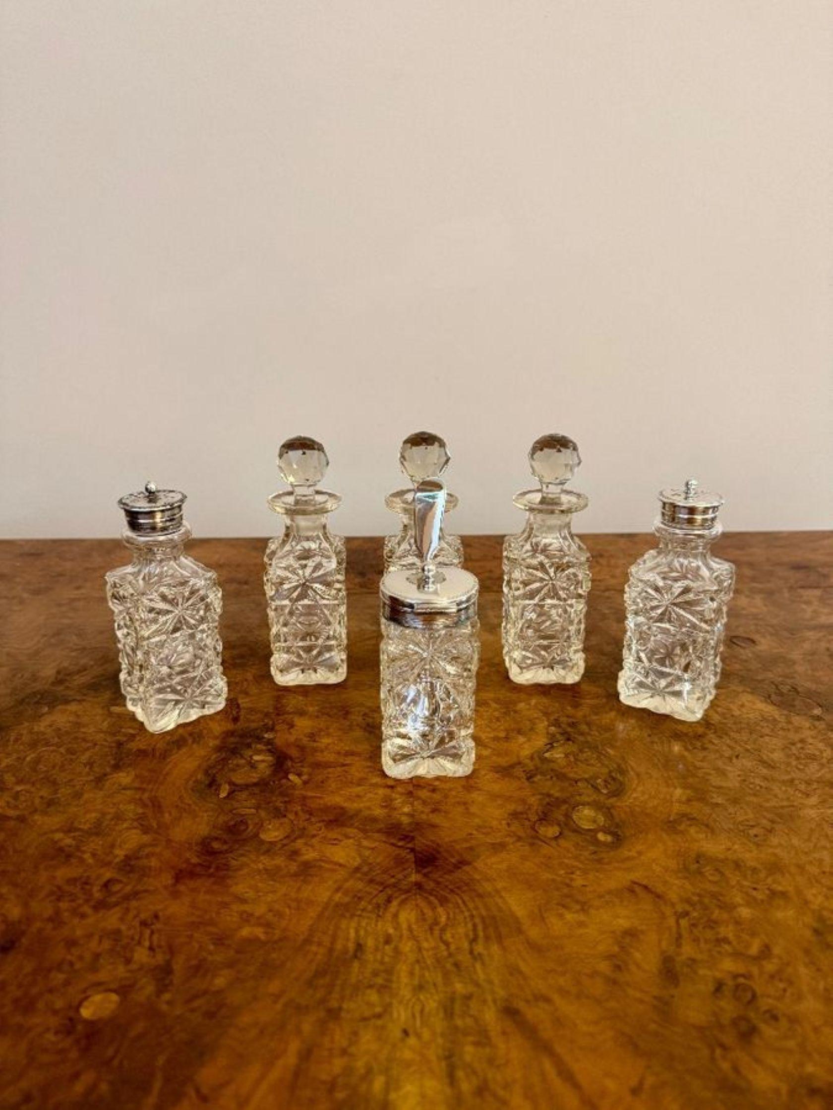 Atemberaubendes antikes edwardianisches versilbertes cruet-Set in Qualität (20. Jahrhundert) im Angebot