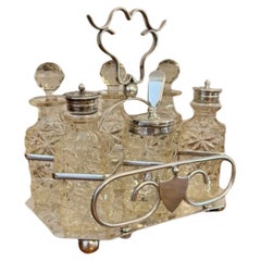 Atemberaubendes antikes edwardianisches versilbertes cruet-Set in Qualität
