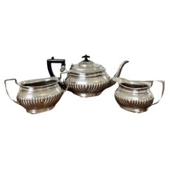 Stunning quality antique Edwardian three piece tea set 