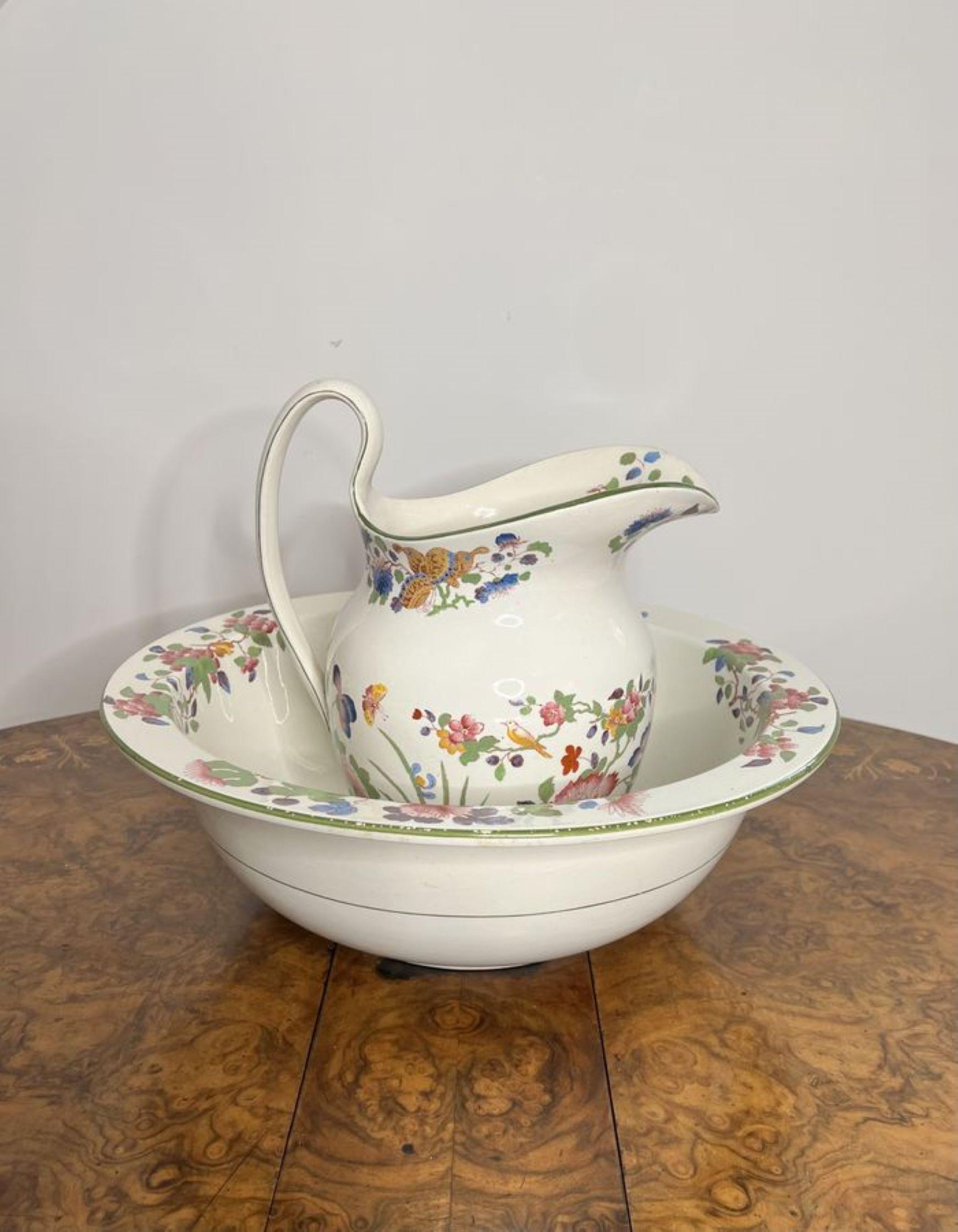 Stunning quality antique Edwardian Wedgwood Etruria ceramic bathroom set For Sale 3