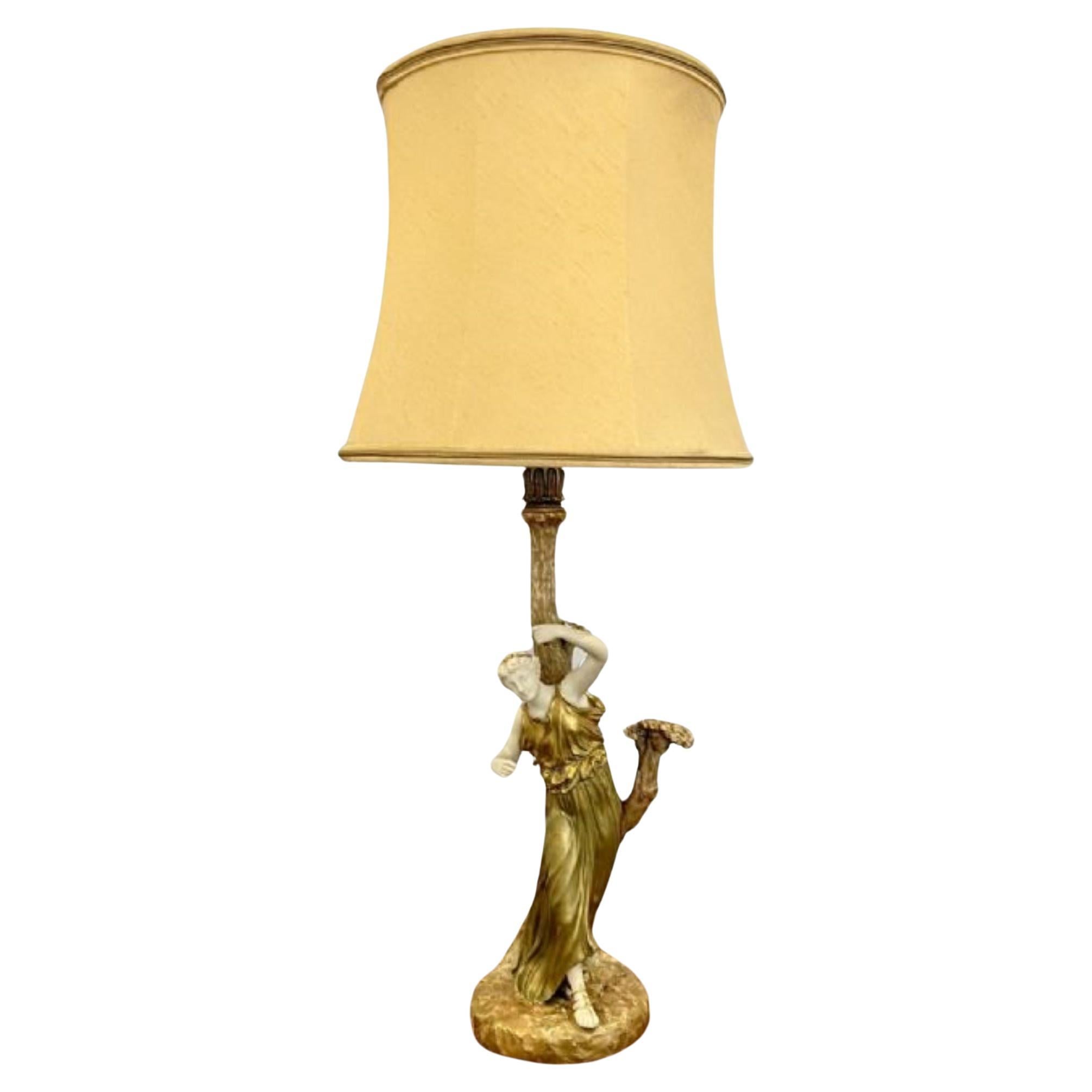 Stunning quality antique Royal Worcester table lamp  For Sale
