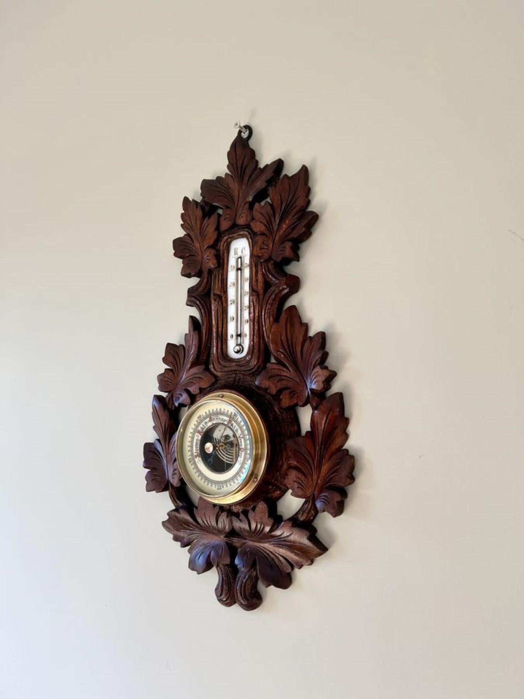 Early Victorian Stunning quality antique Victorian Black Forest aneroid barometer  For Sale