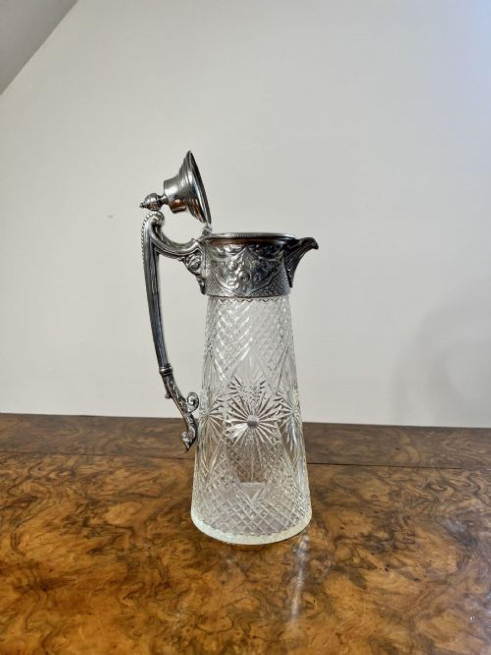 Stunning quality antique Victorian claret jug  In Good Condition For Sale In Ipswich, GB