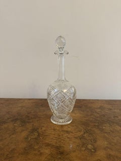 Stunning quality antique Victorian cut glass decanter