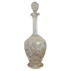 Stunning quality antique Victorian cut glass decanter 