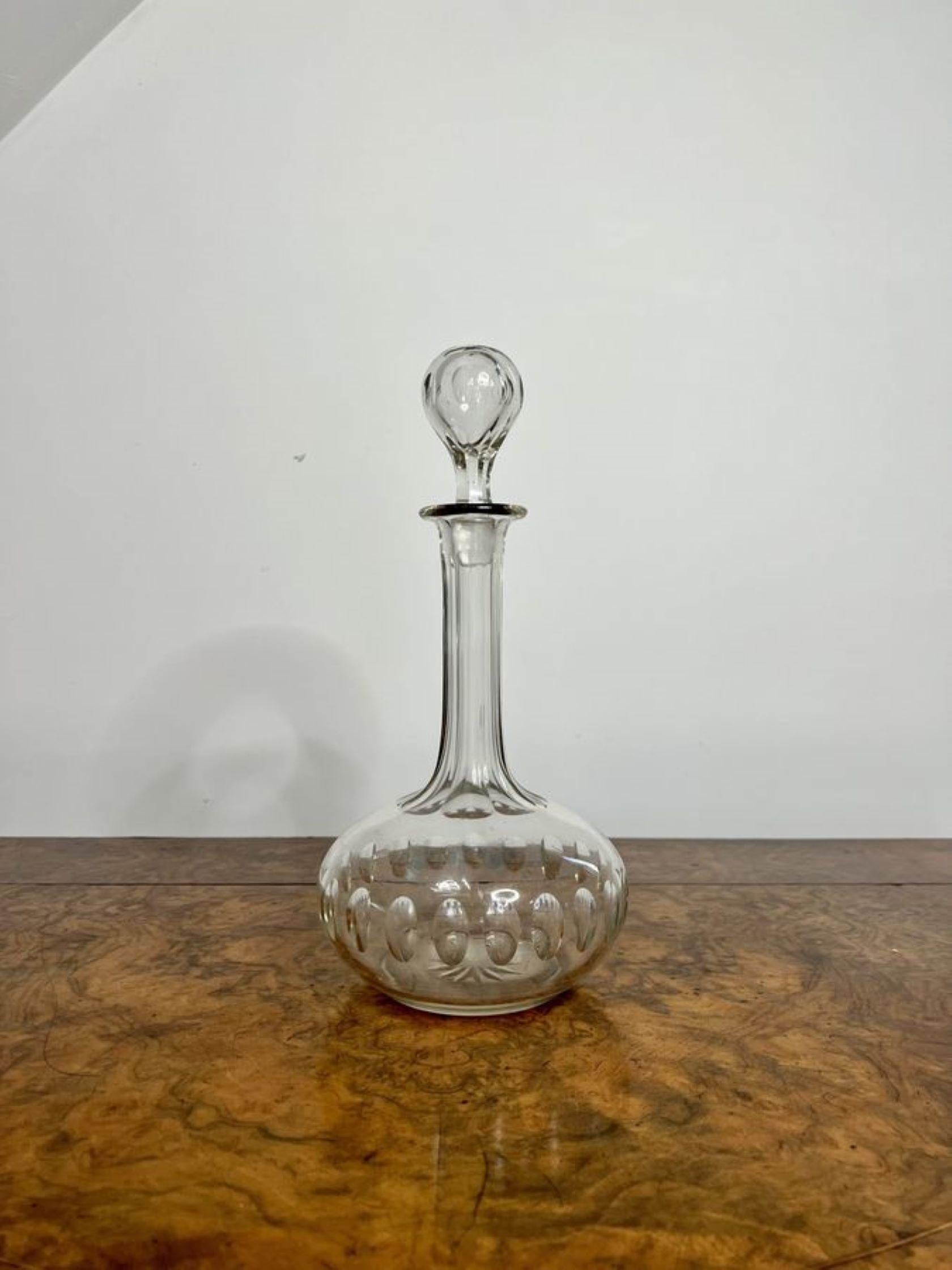 Stunning quality antique Victorian decanter  In Good Condition For Sale In Ipswich, GB