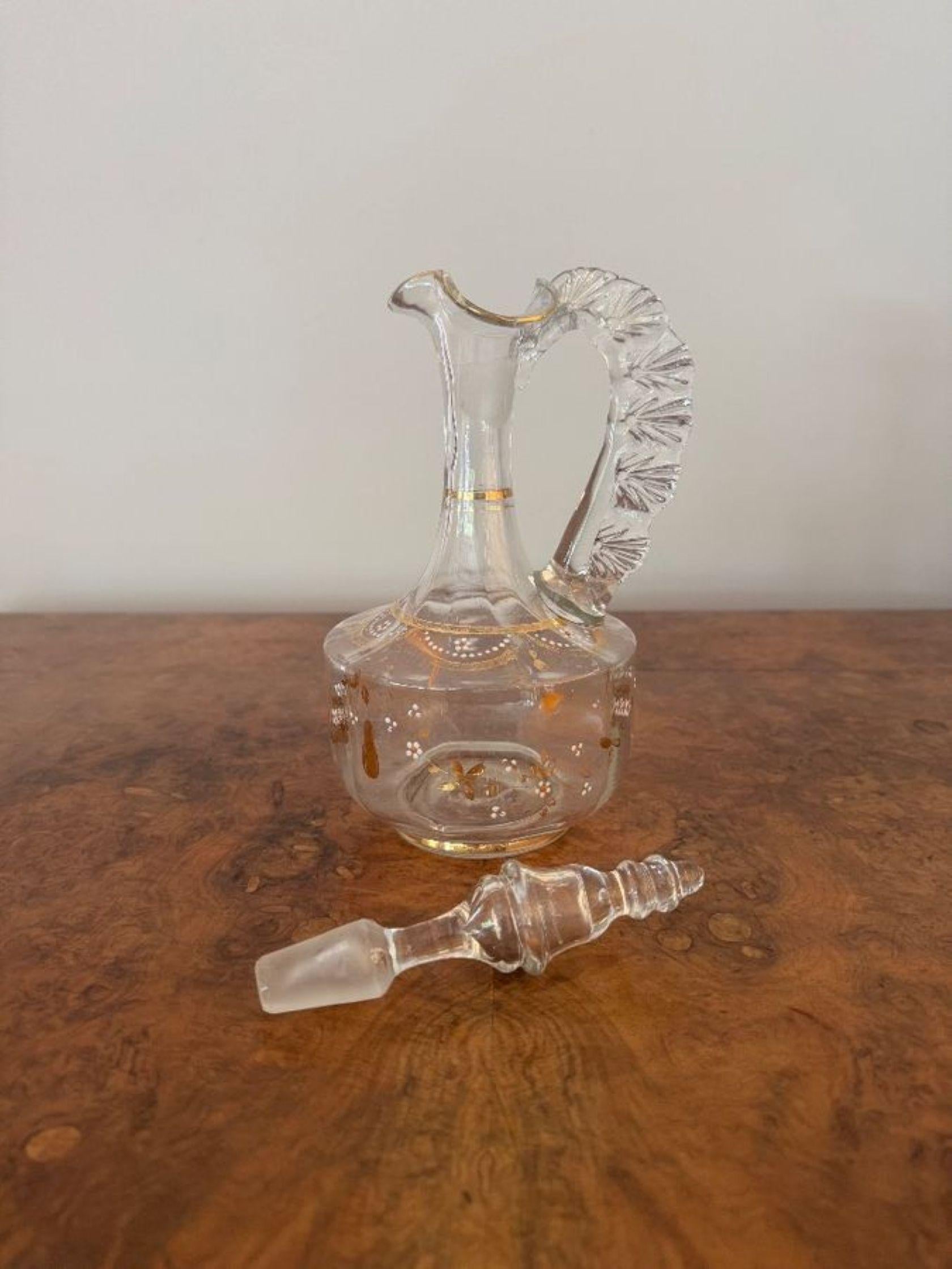 Émaillé Superbe aiguière victorienne ancienne de qualité en vente