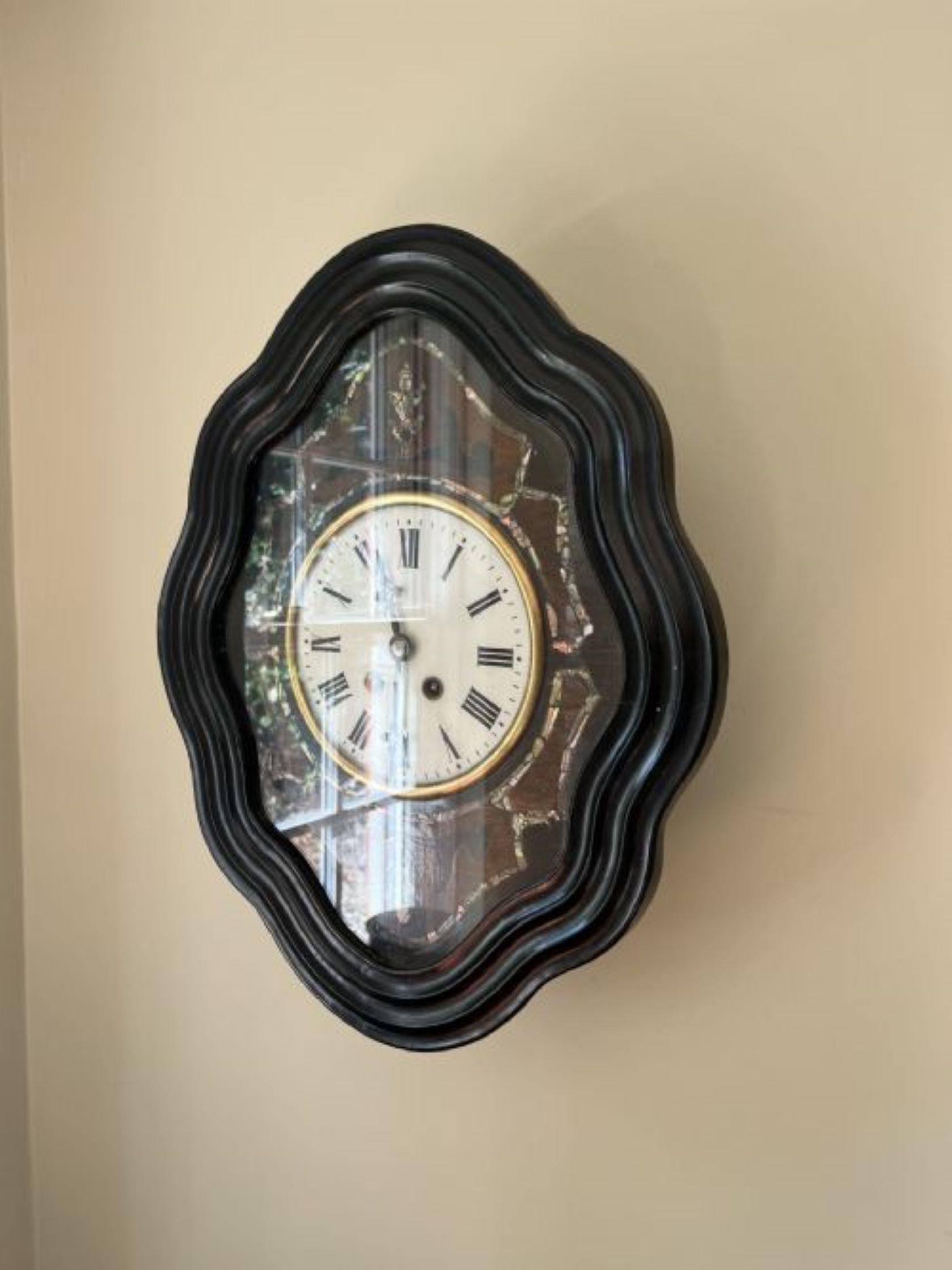 Victorien Superbe horloge murale française victorienne ancienne de qualité  en vente