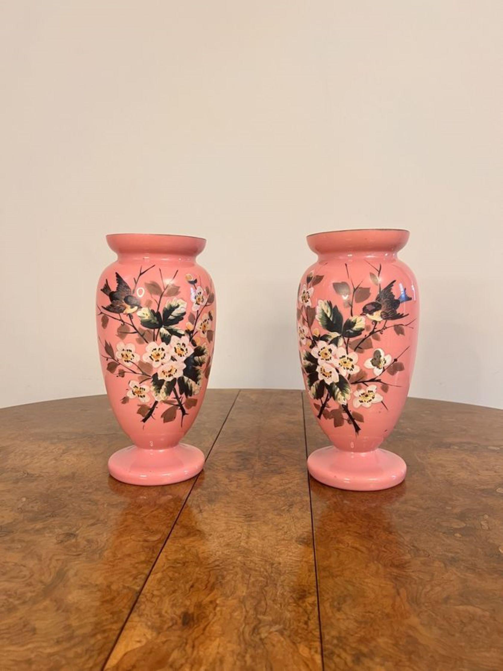 Stunning quality antique Victorian garniture of glass vases  For Sale 1