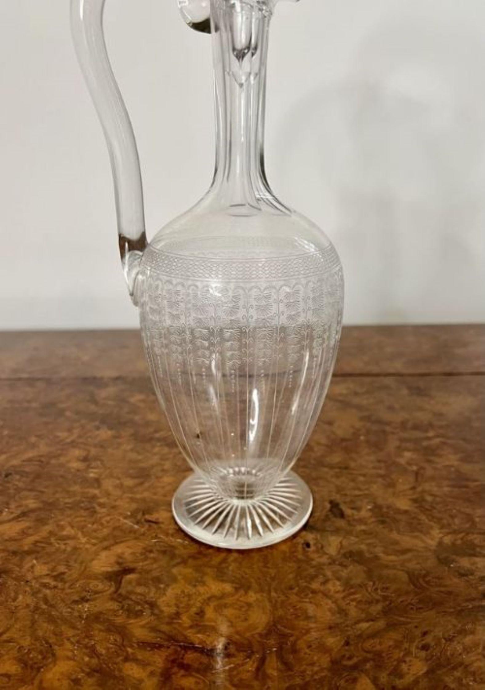 Glass Stunning quality antique Victorian glass decanter  For Sale