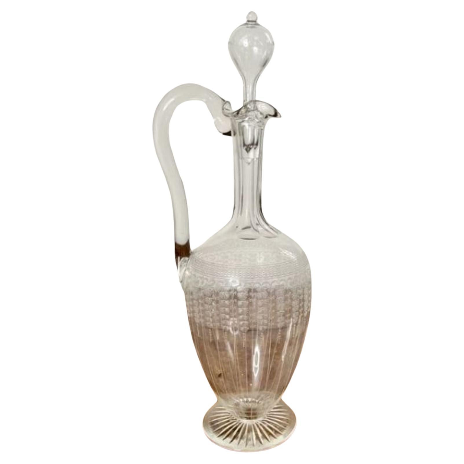 Stunning quality antique Victorian glass decanter  For Sale