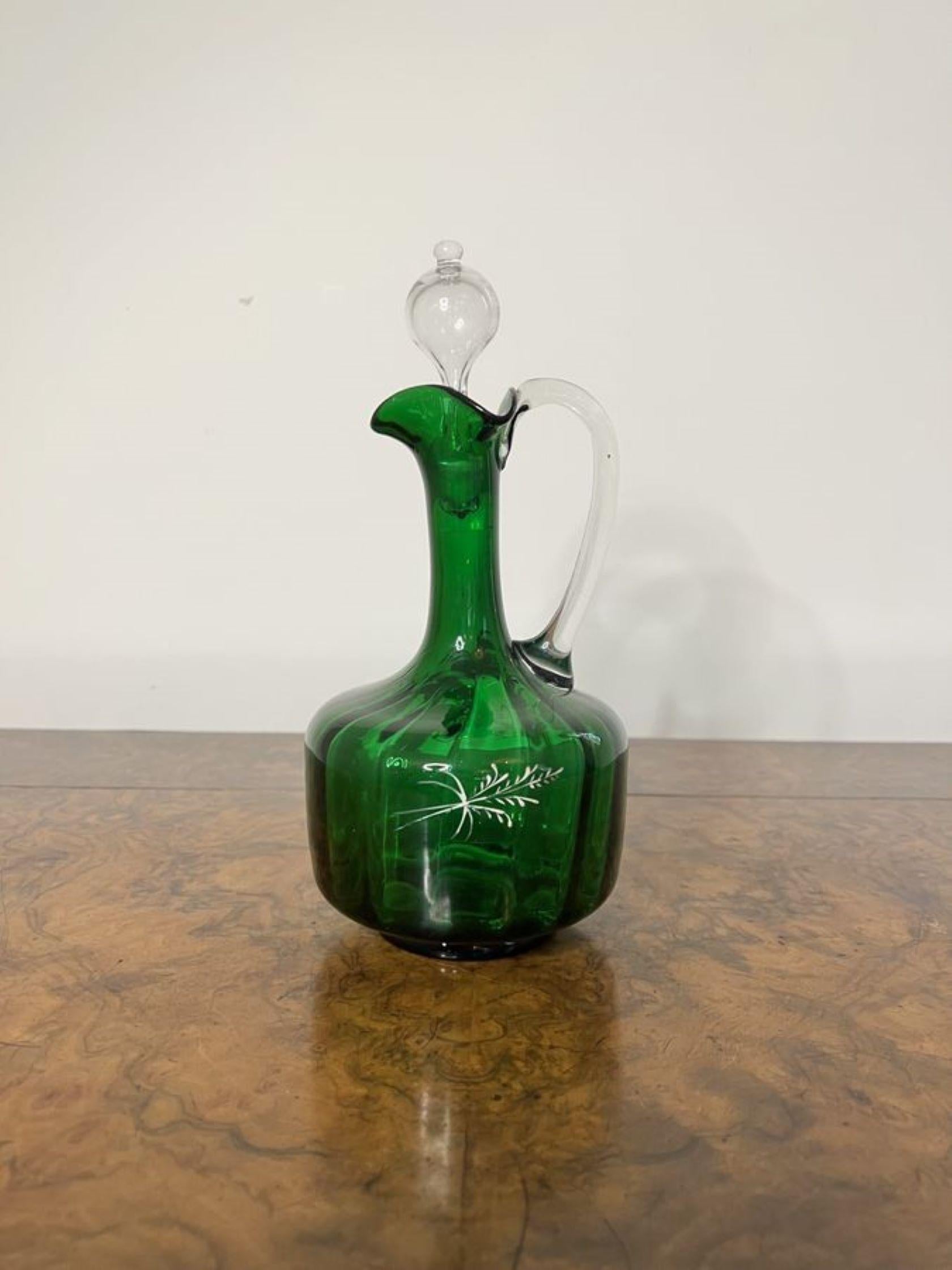 mary gregory glass decanter