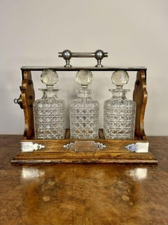 Stunning quality antique Victorian oak tantalus