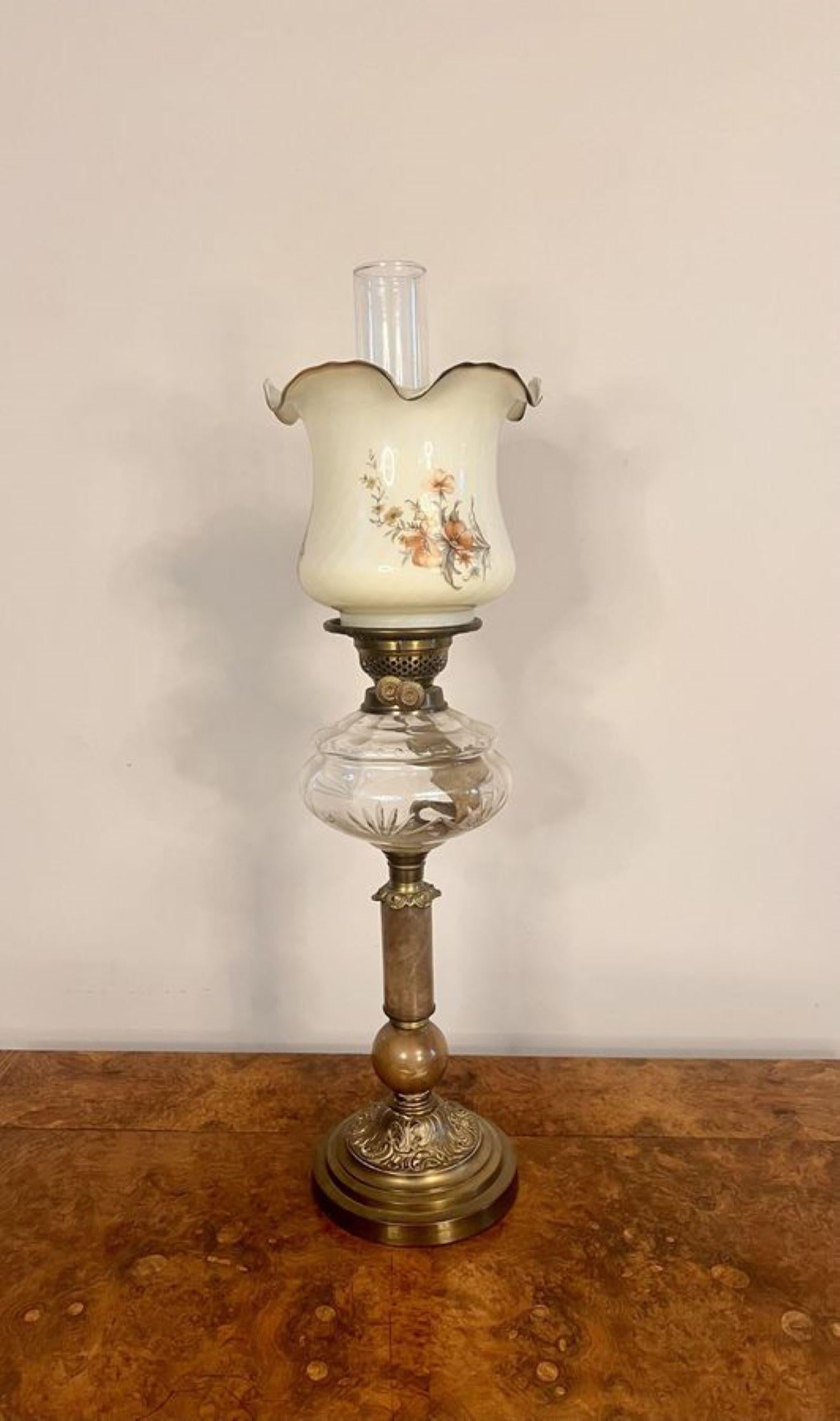 19th Century Stunning quality Antique Victorian Oil Lamp For Sale