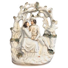Splendida figura antica di qualità dello Staffordshire vittoriano
