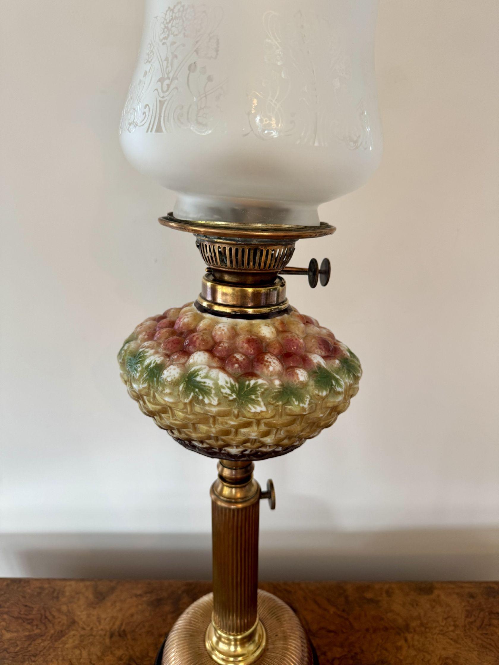 Stunning quality antique Victorian telescopic oil lamp For Sale 1