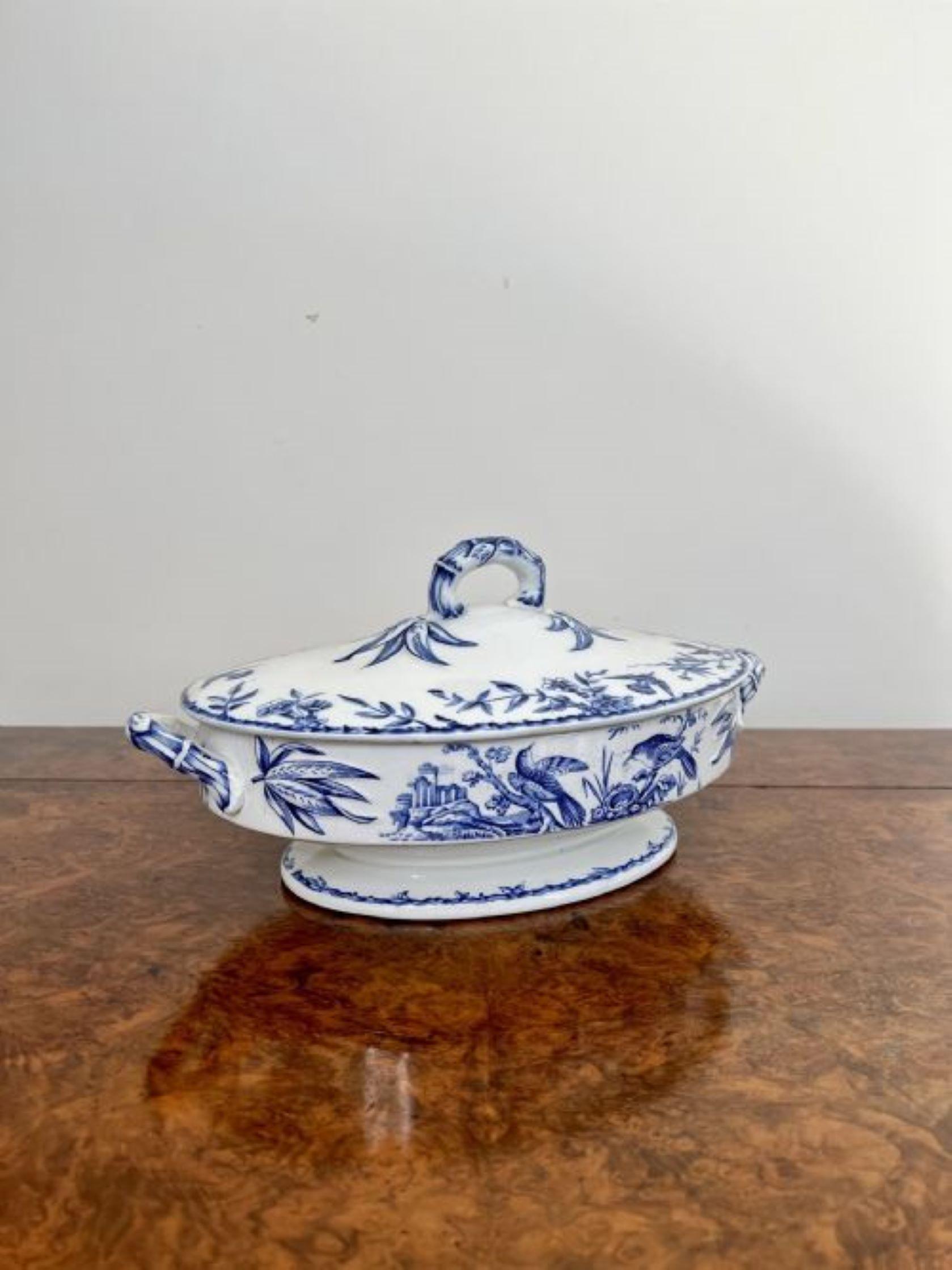 Victorian Stunning quality antique victorian tureen by Ridgways For Sale