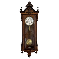 Stunning quality Used Victorian walnut Vienna wall clock
