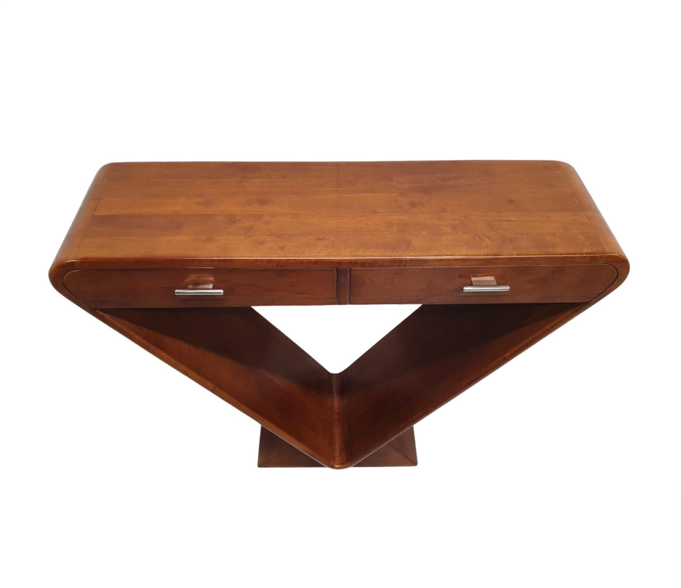 Metal Stunning Quality Console Table in the Art Deco Style For Sale