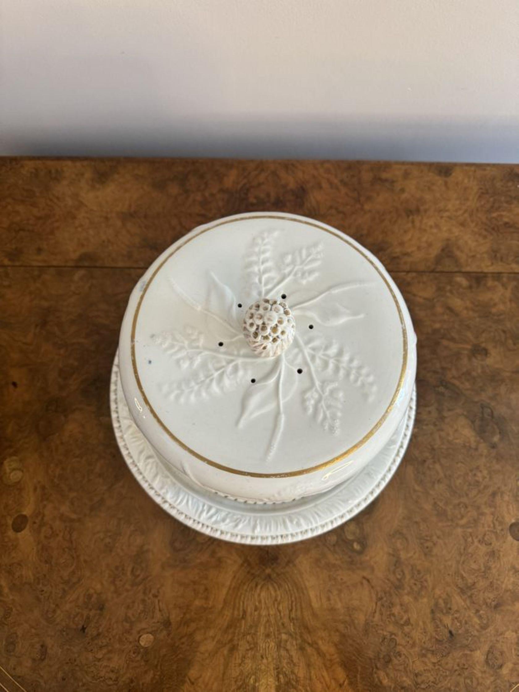 19th Century Stunning quality large antique Victorian cheese dish  For Sale