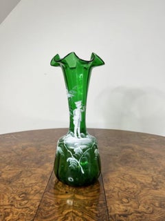 Stunning quality pair of antique Victorian Mary Gregory vases
