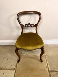 Stunning quality set of six antique Victorian rosewood balloon back dining chair