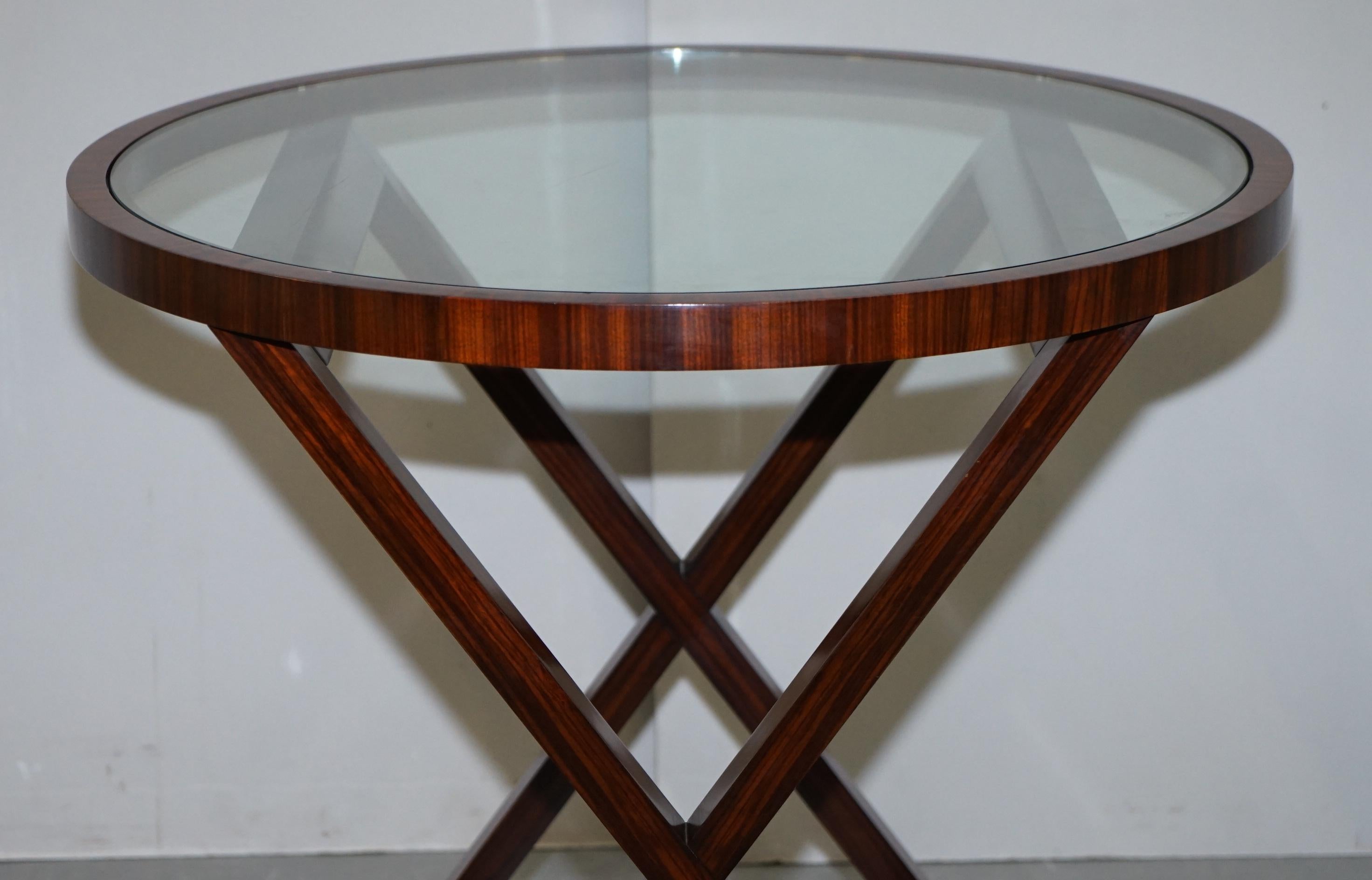 Art Deco Stunning Ralph Lauren American Mahogany Round Side Table Exquisite Timber Patina