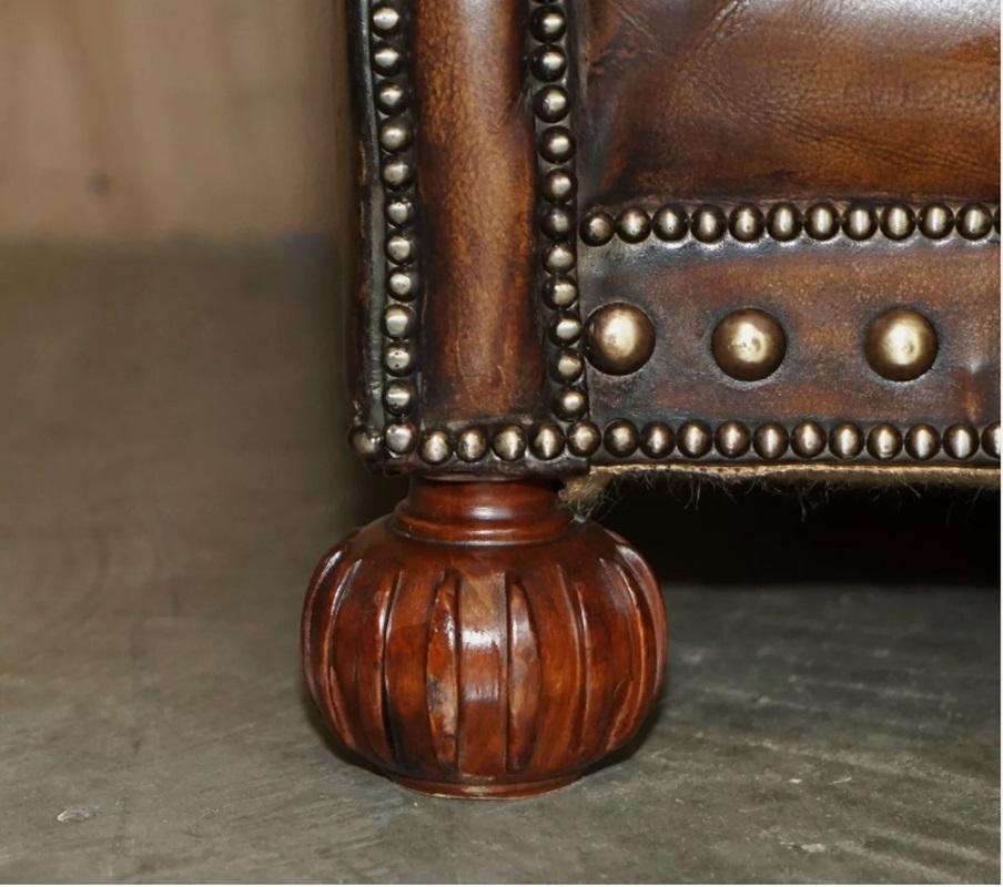 superbe canapé en cuir brun RALPH LAUREN ARAN ISLES CUSTOM MADE en vente 4
