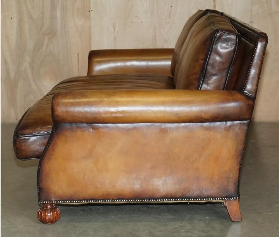 superbe canapé en cuir brun RALPH LAUREN ARAN ISLES CUSTOM MADE en vente 10