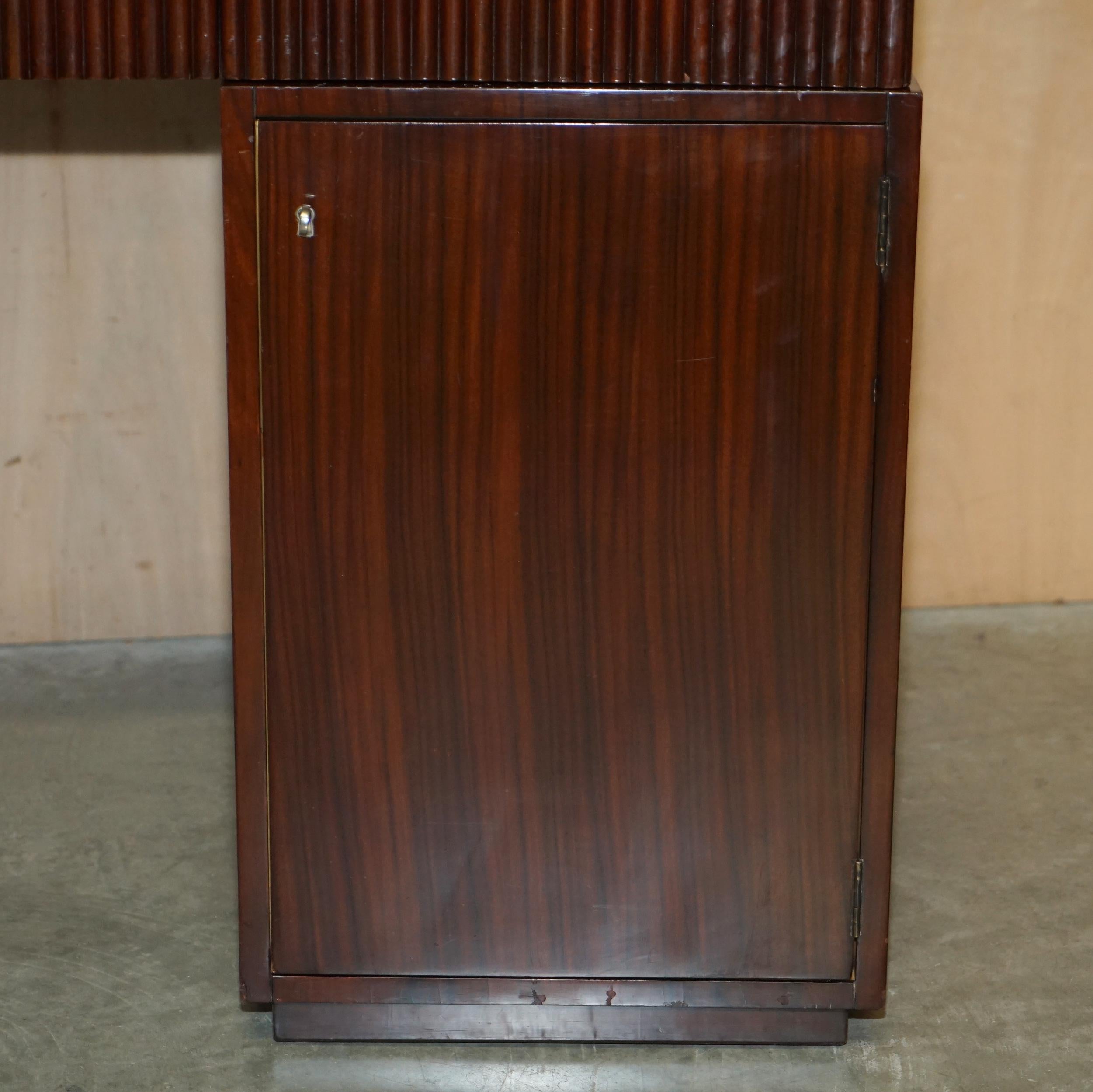 STUNNiNG RALPH LAUREN HARDWOOD & CROCODILE LEATHER FRENCH ART DECO CURVED DESK 2