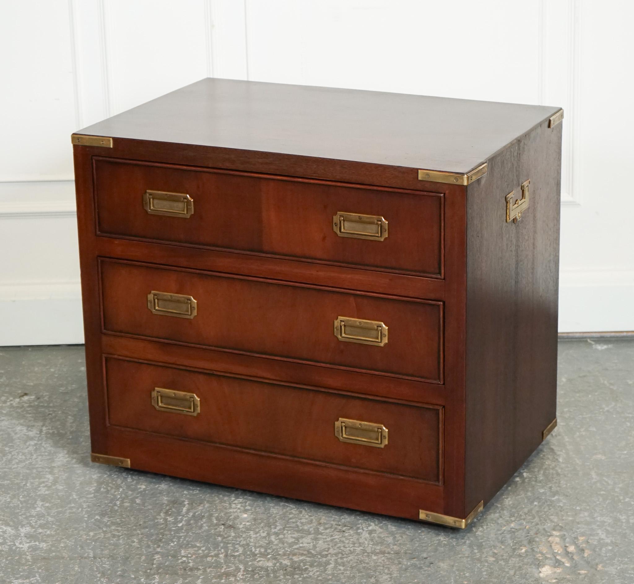 
Antiques of London



We are delighted to offer for sale this Stunning Ralph Lauren Military Campaign Chest of Drawers.

A stunning Ralph Lauren military campaign chest of drawers nightstand is a unique and captivating piece of furniture that