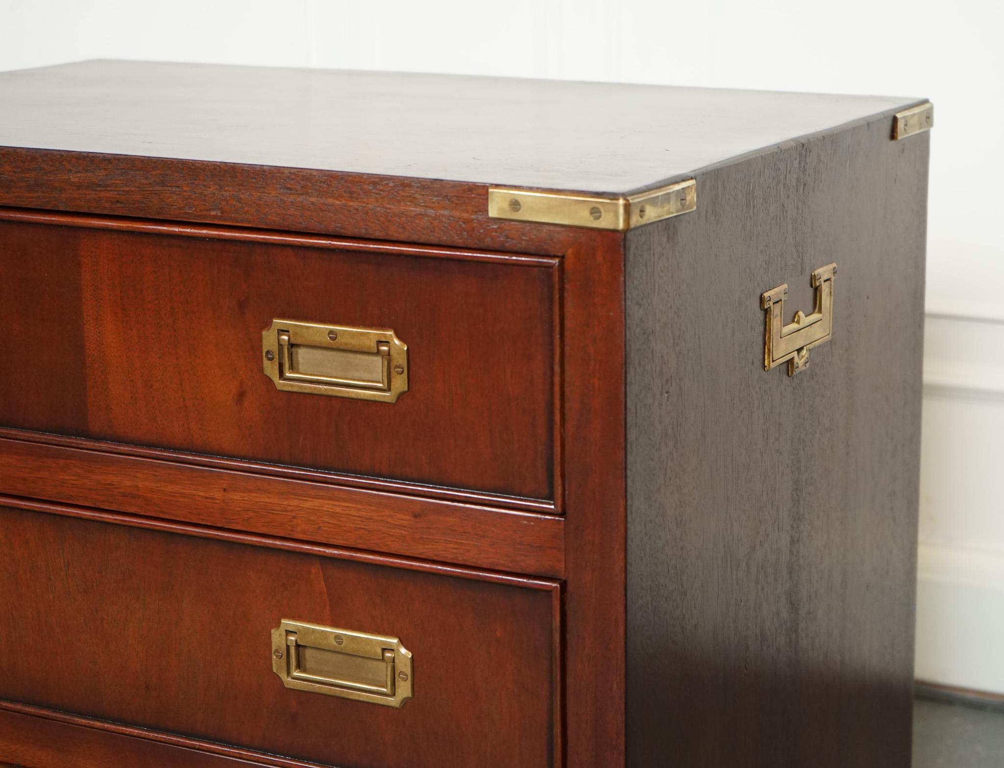 Hand-Crafted STUNNING RALPH LAUREN MILITARY CAMPAIGN CHEST OF DRAWERS NiGHTSTAND For Sale