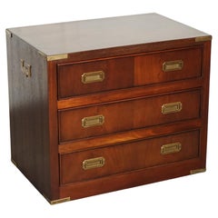 Used STUNNING RALPH LAUREN MILITARY CAMPAIGN CHEST OF DRAWERS NiGHTSTAND
