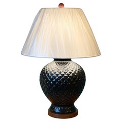 Stunning Ralph Lauren Shiny Black Porcelain Table Lamp