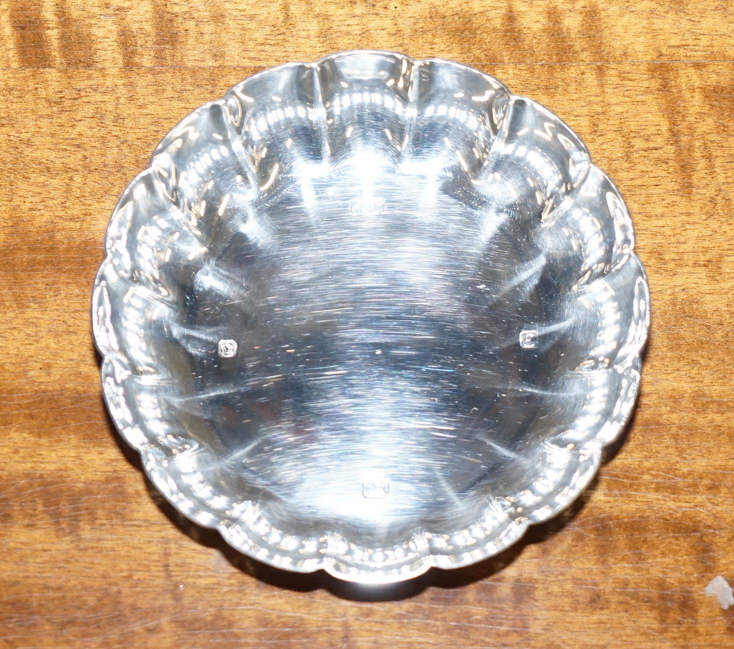 Late 20th Century Stunning Rare 1979 Solid Sterling Silver Strawberry Dish or Bowl from Sheffield For Sale