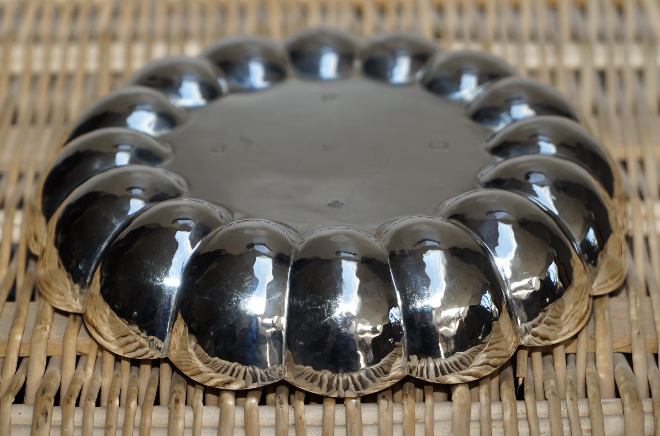 Stunning Rare Asprey London 1969 Solid Sterling Silver Strawberry Dish or Bowl 2