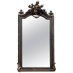 Stunning Rare French Antique Mirror, Original Early 1800s, Vintage
