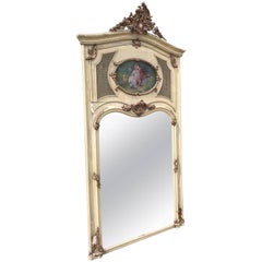 Stunning Rare French Antique Mirror, Original Early 1800s, Vintage