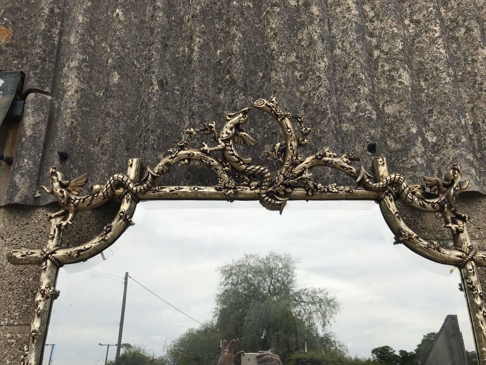 This is a very rare, French chinoiserie early 19th century mirror with original glass. Bevelled and slightly foxed.


The fact it’s silver gilt makes it a very rare mirror. You won’t find another like it!!


Measure: 270cm tall

It's in