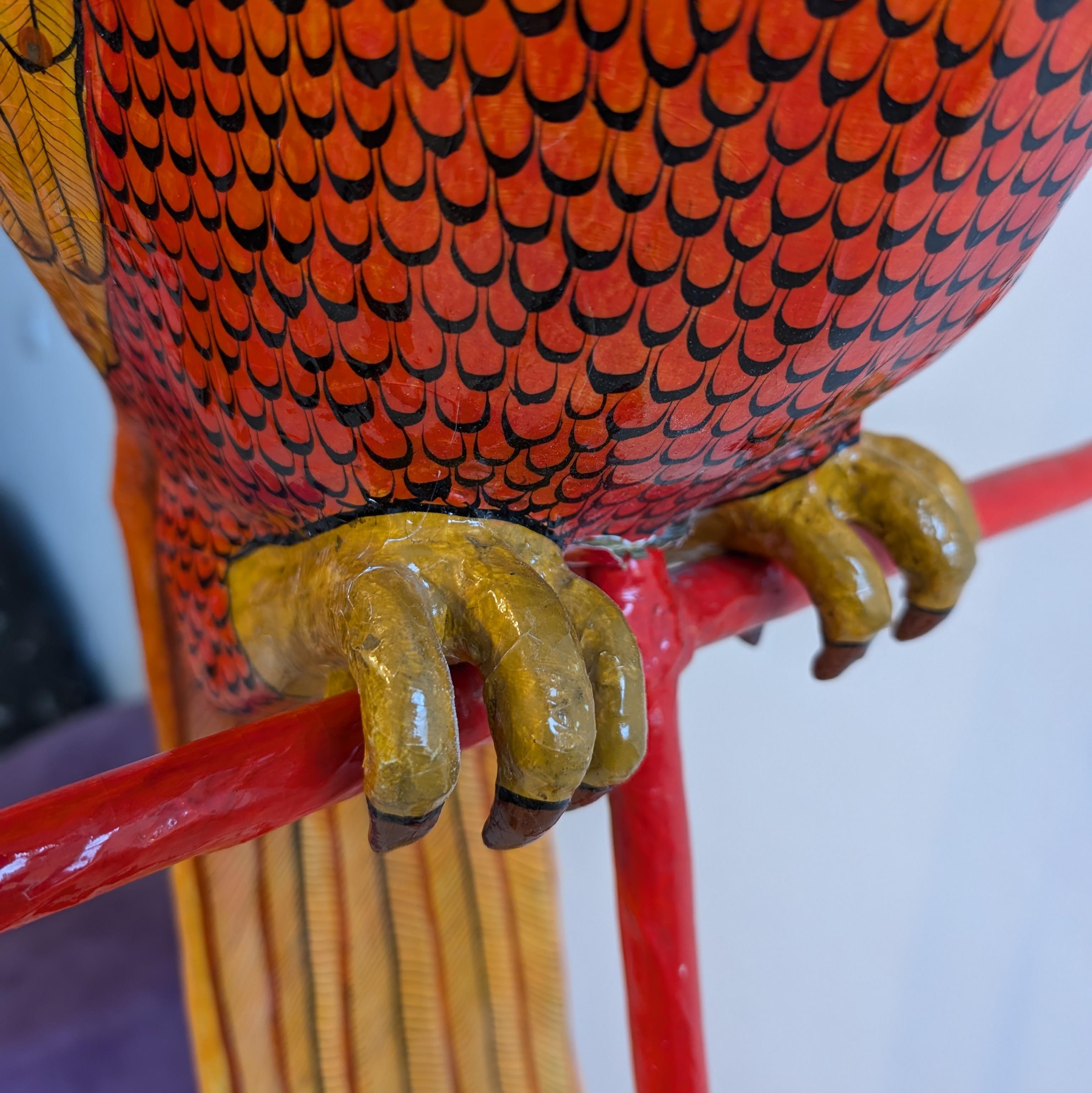 Stunning Rare Golden Pheasant Floorstanding Bird Sculpture By Sergio Bustamante For Sale 11