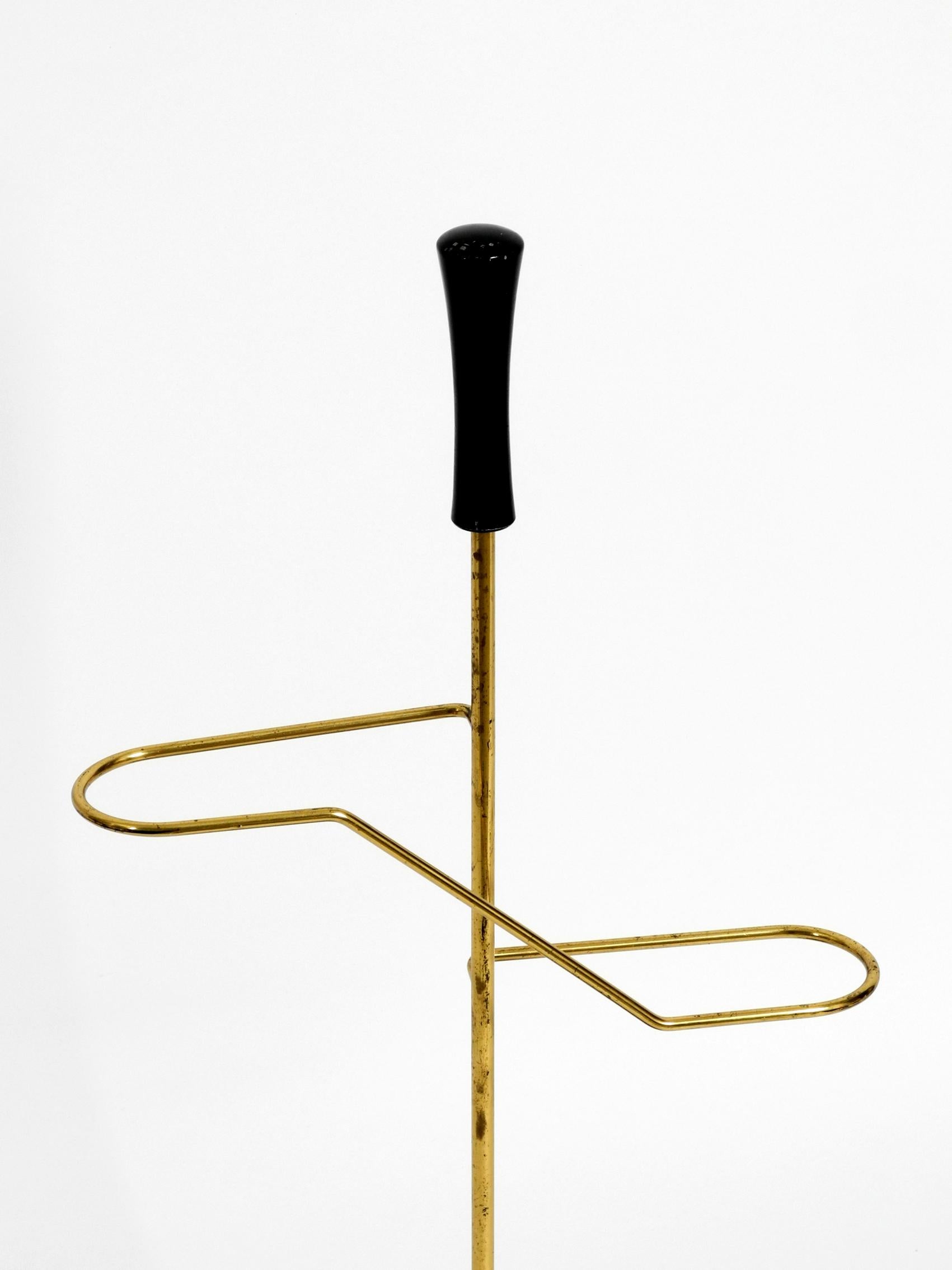 Stunning Rare Mid-Century Modern Brass Umbrella Stand For Sale 4
