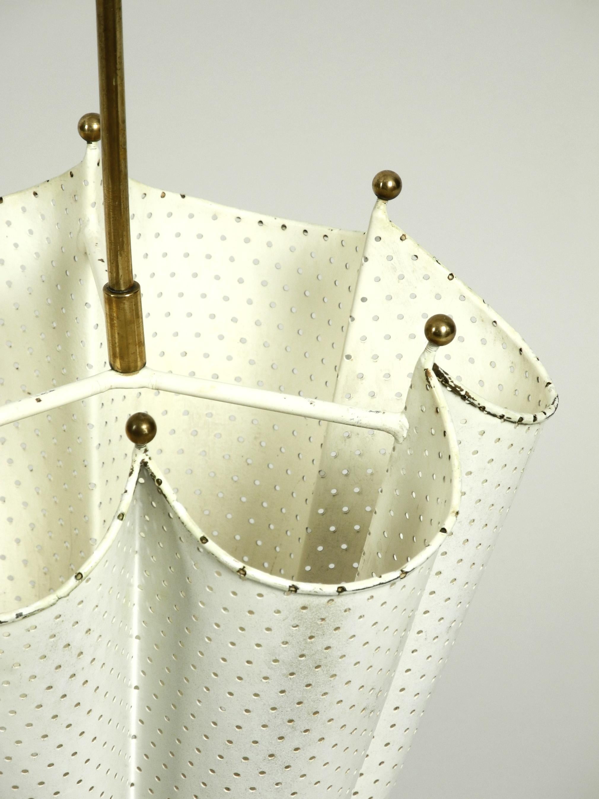 Mid-20th Century Stunning Rare Midcentury Perforated Brass Umbrella Stand