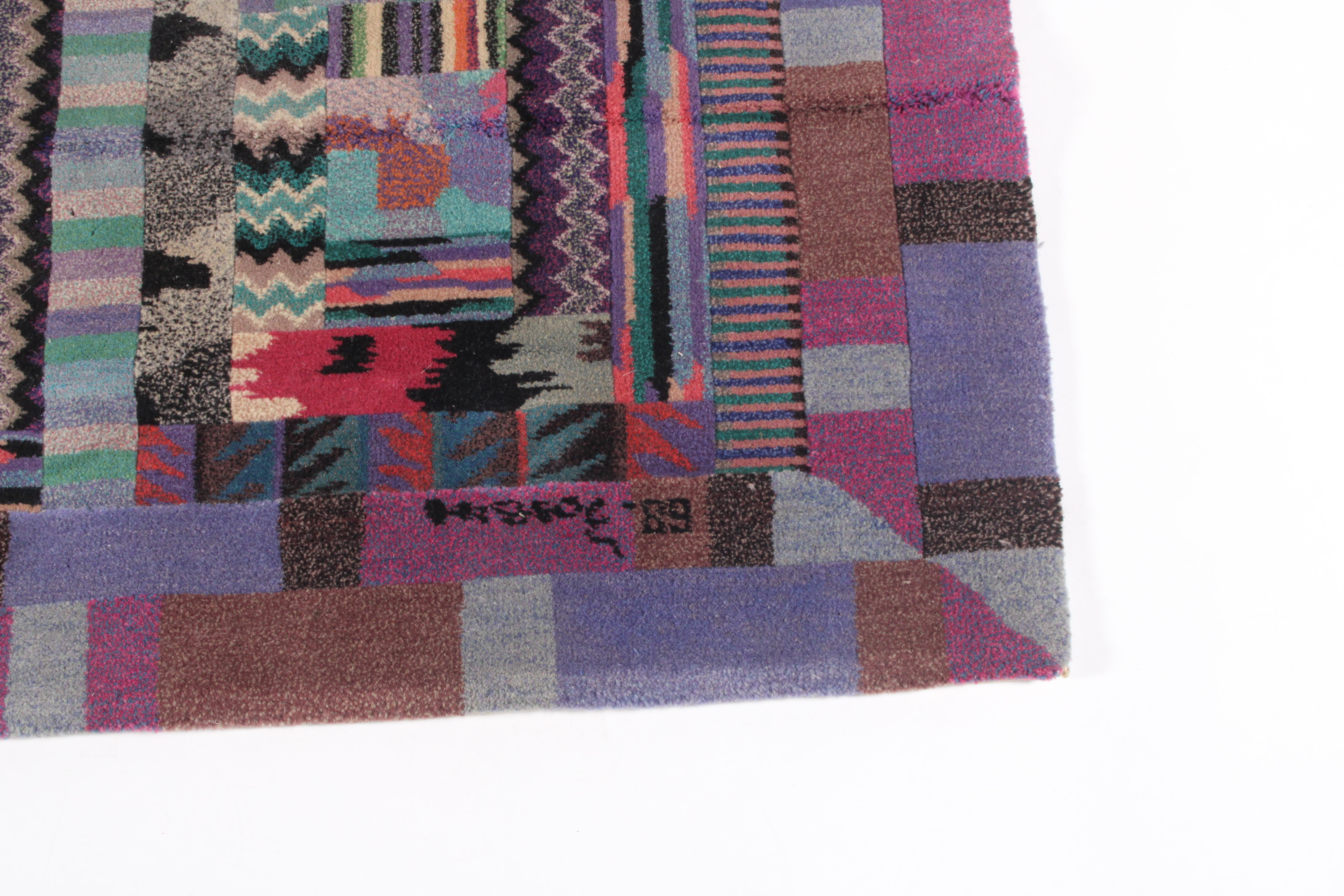 Italian Stunning Rare Original Vintage Missoni Rug In Pure Wool *FREE WORLDWIDE DELIVERY For Sale
