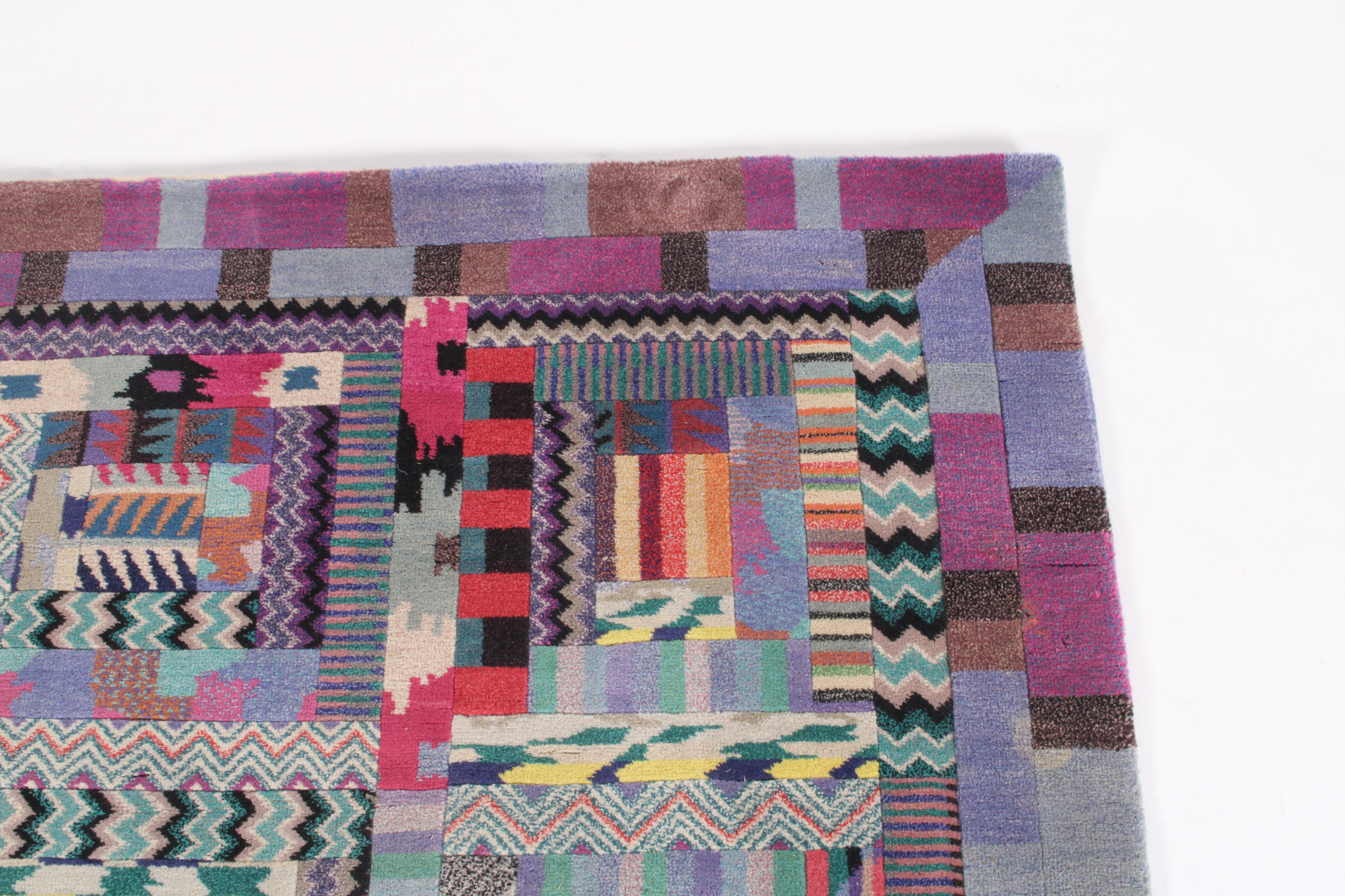 Stunning Rare Original Vintage Missoni Rug In Pure Wool *FREE WORLDWIDE DELIVERY In Good Condition For Sale In Portlaoise, IE