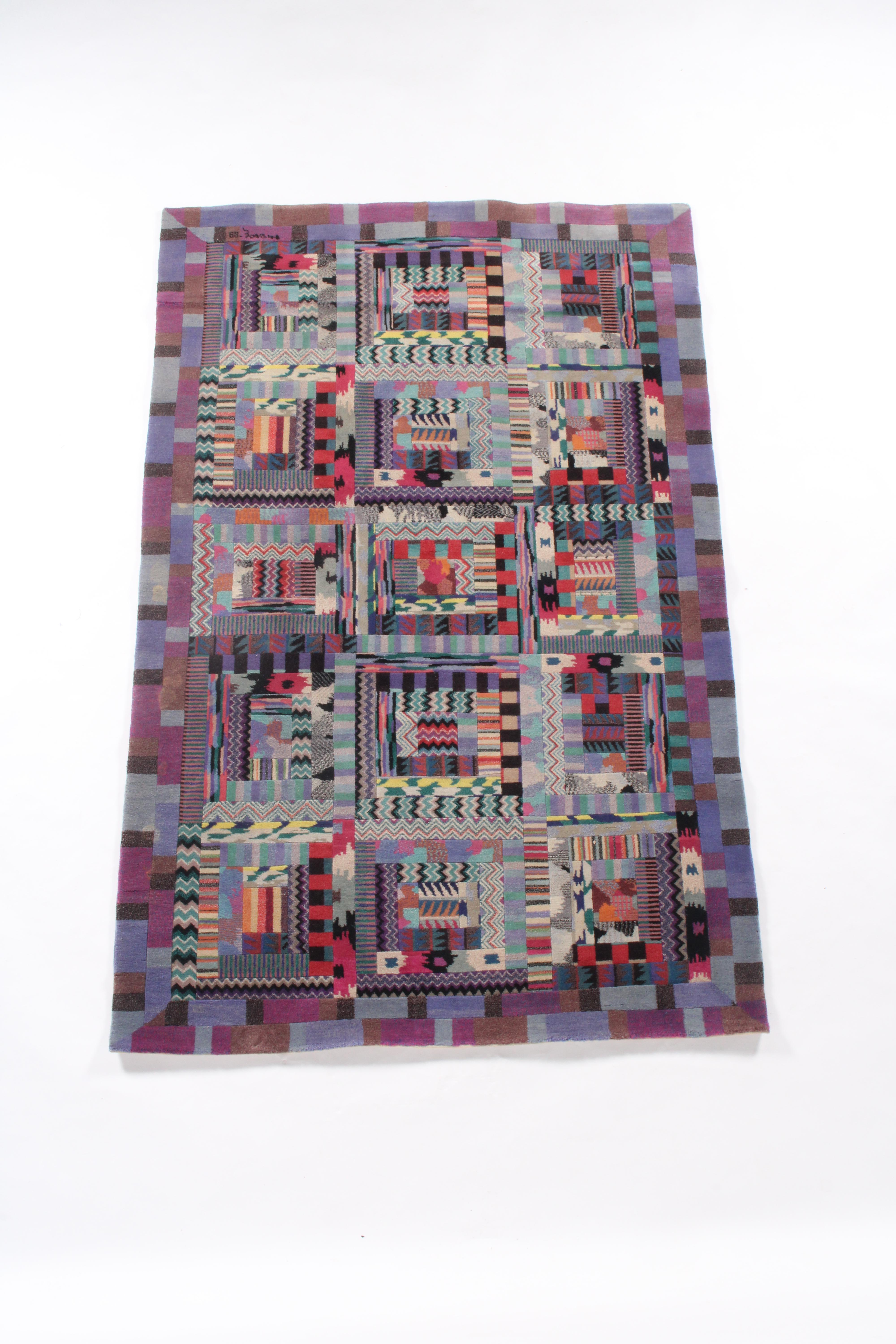 Stunning Rare Original Vintage Missoni Rug In Pure Wool *FREE WORLDWIDE DELIVERY For Sale 1